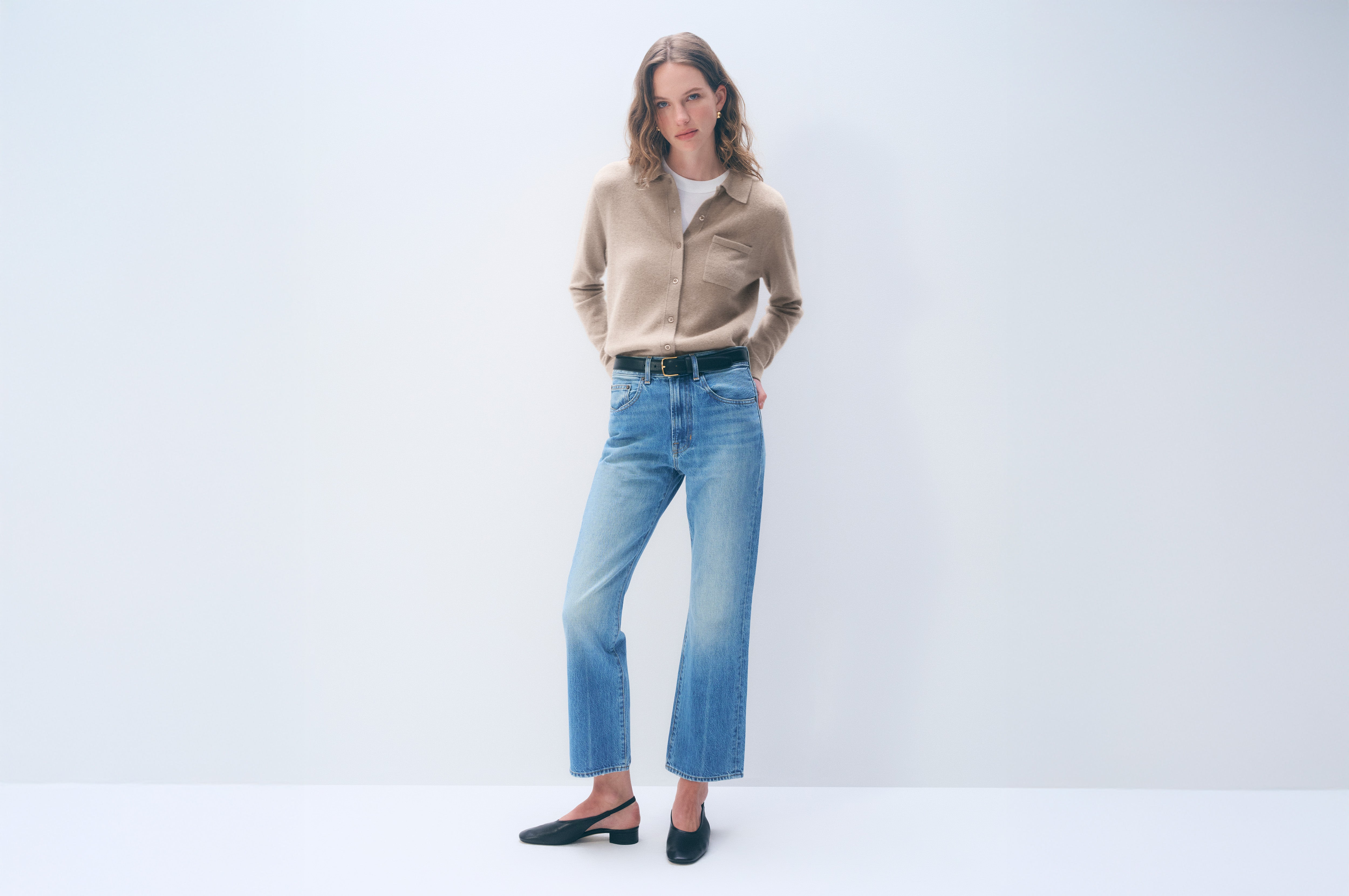 Cashmere Button Shirt | Taupe Heather