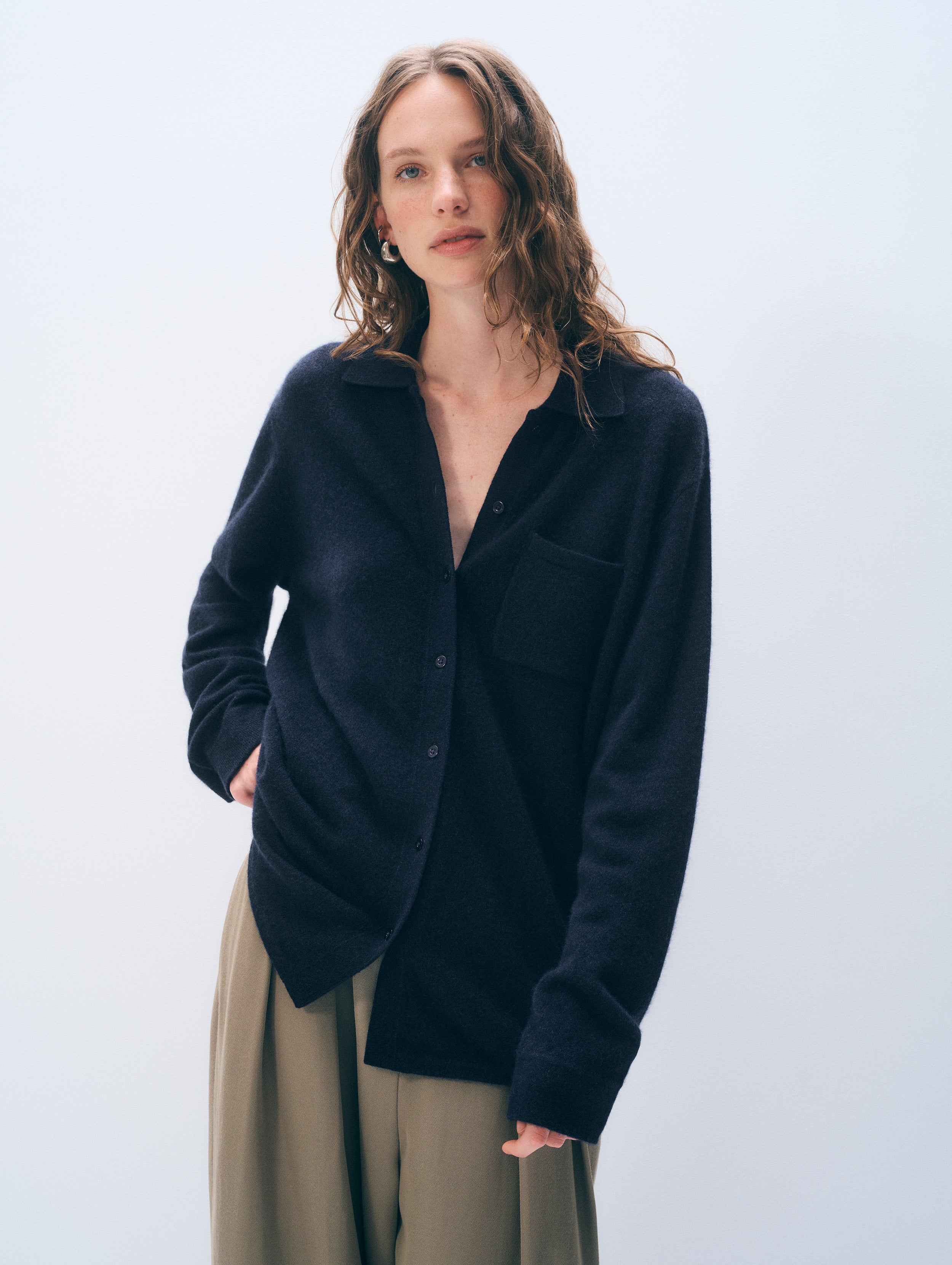 Cashmere Button Shirt