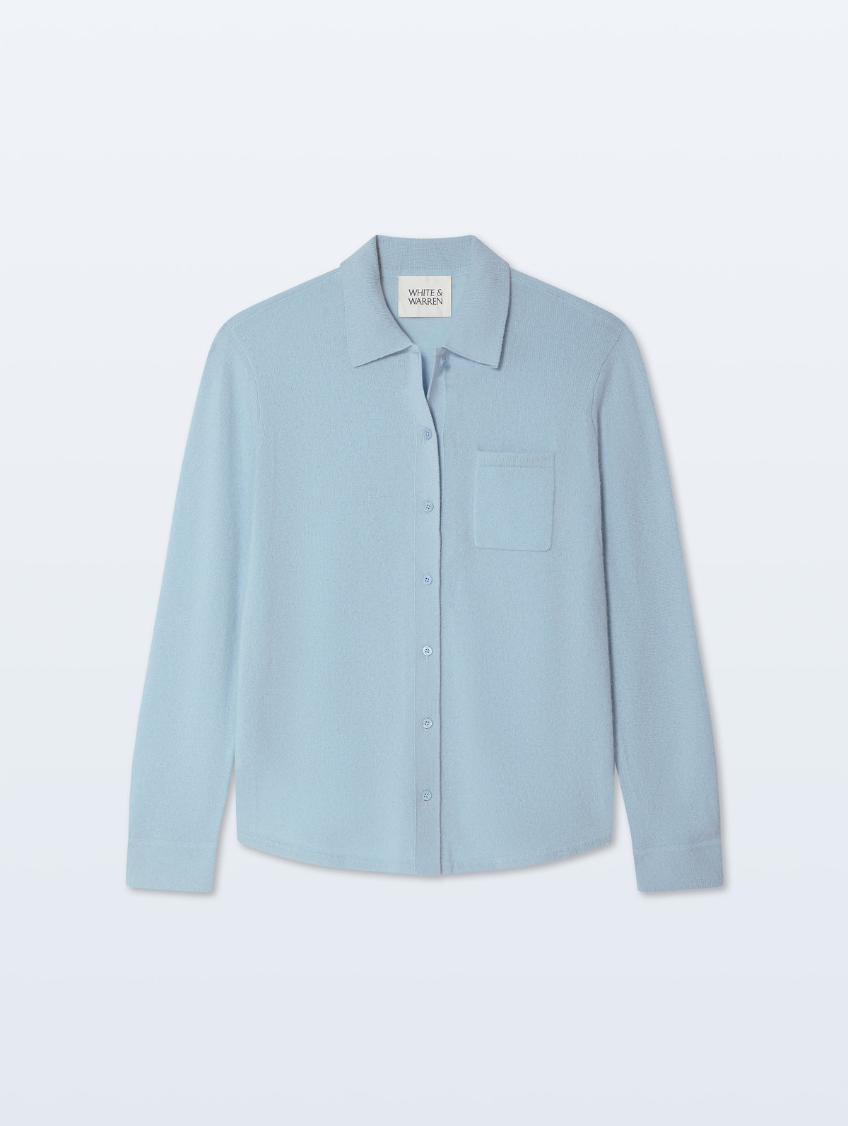 Cashmere Button Down Shirt | Seersucker Blue