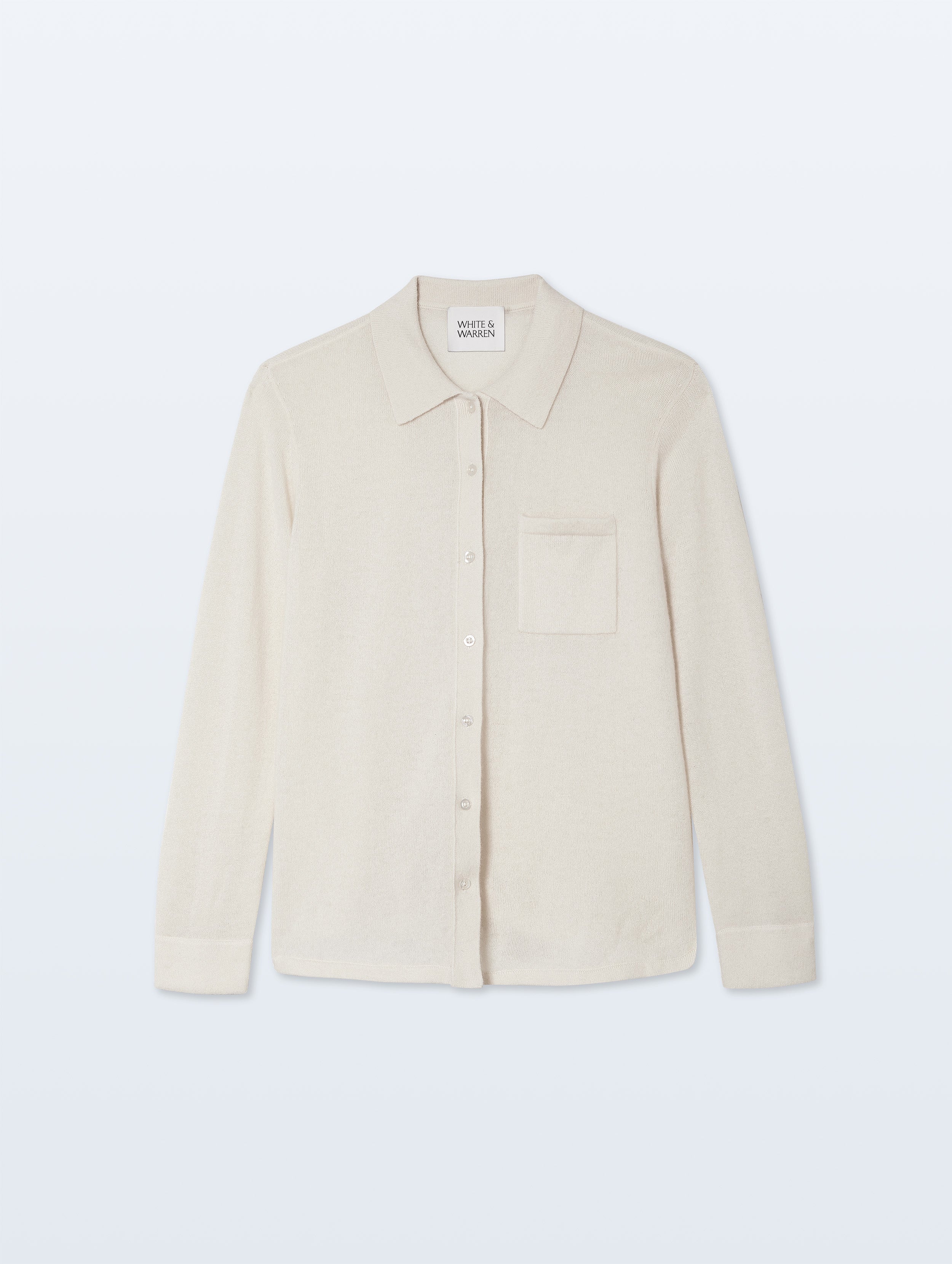 Cashmere Button Shirt | Soft White