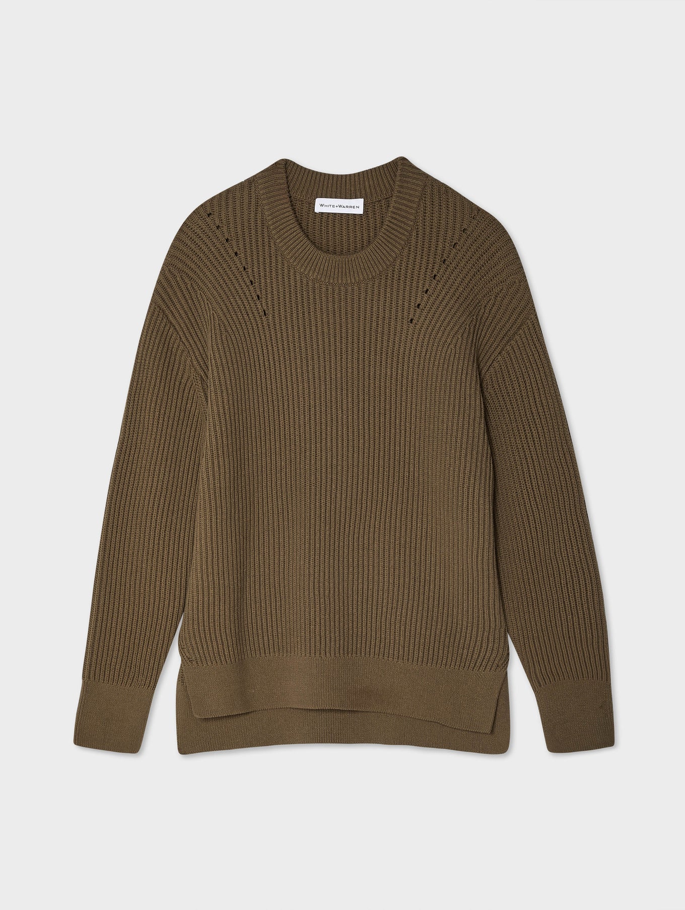 Cotton Ribbed Crewneck