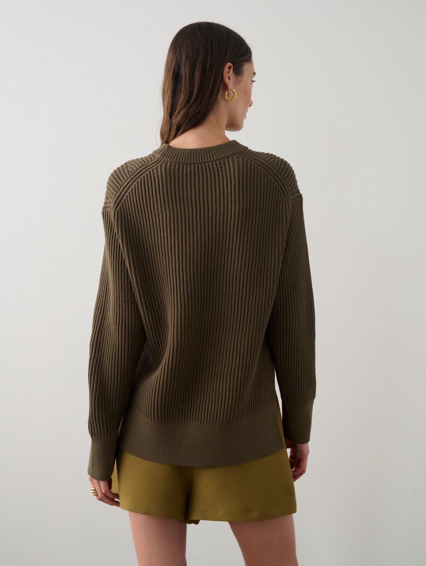 Cotton Ribbed Crewneck