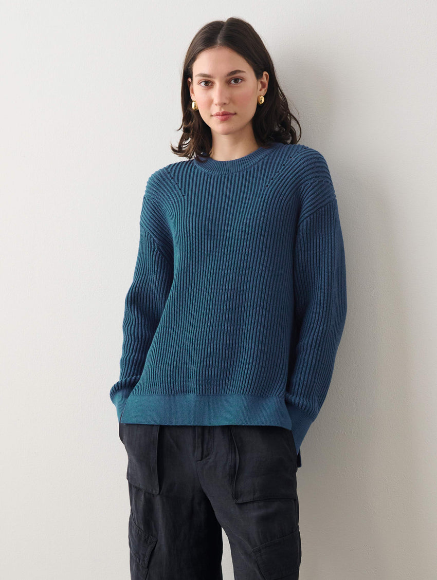 Cotton Ribbed Crewneck