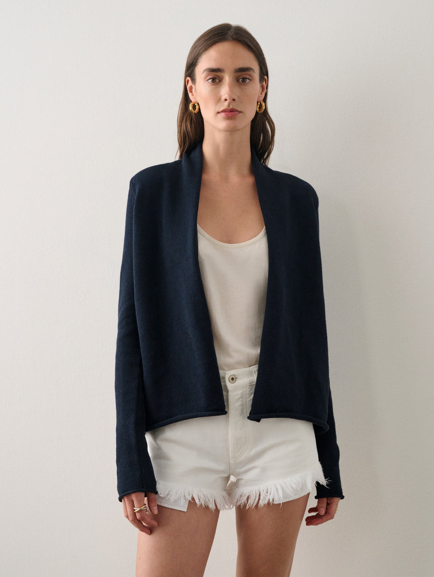 Cotton Mini Trapeze Cardigan