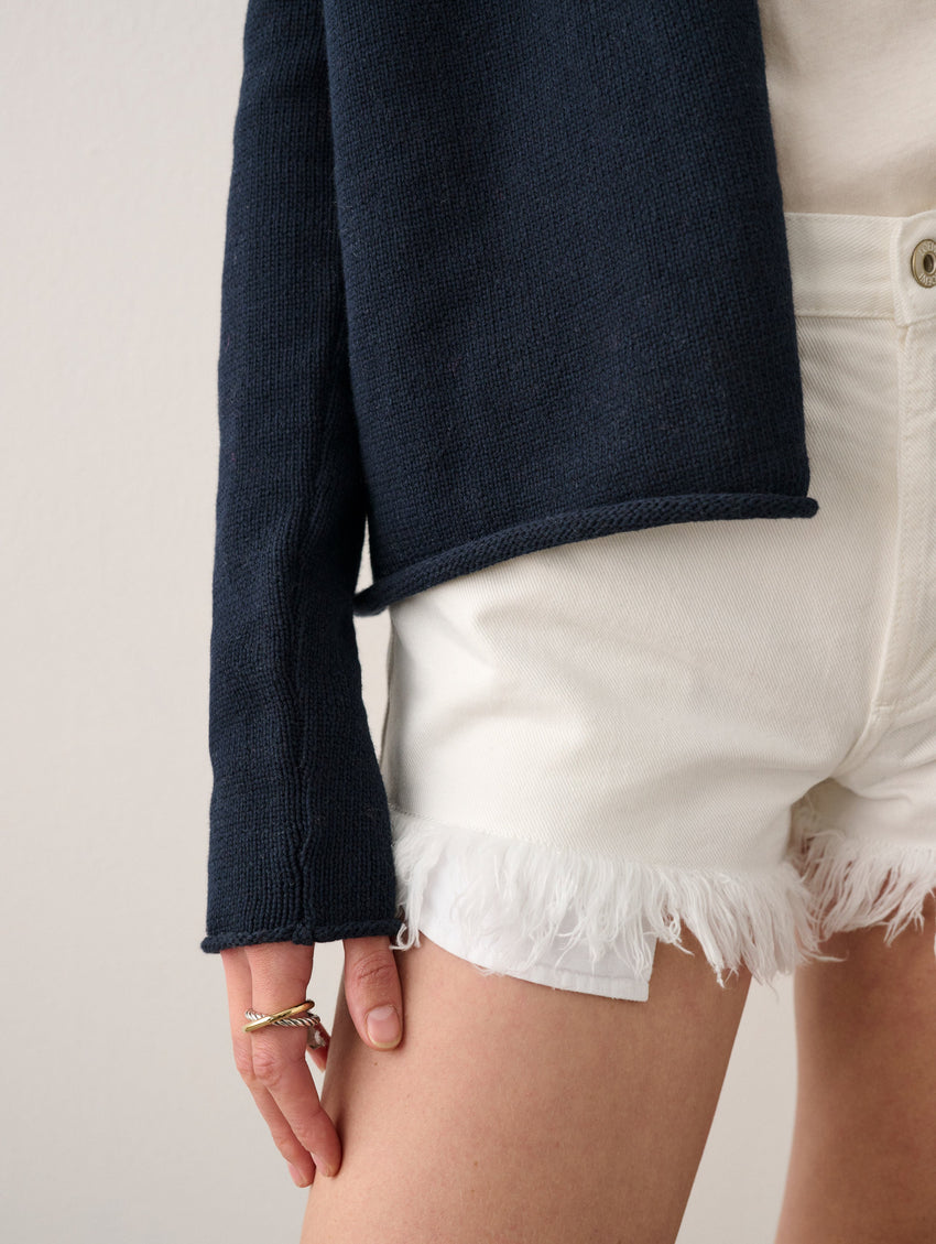 Cotton Mini Trapeze Cardigan