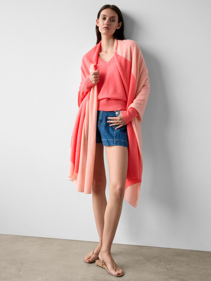 Cashmere Ramona Colorblock Travel Wrap