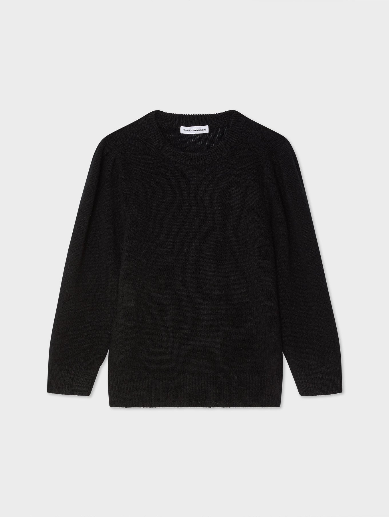 Cashmere Puff Sleeve Crewneck