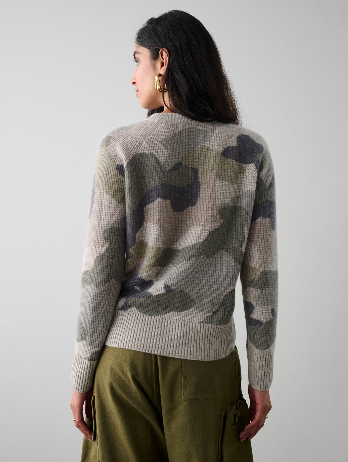 Cashmere Camo Waffle Sweatshirt