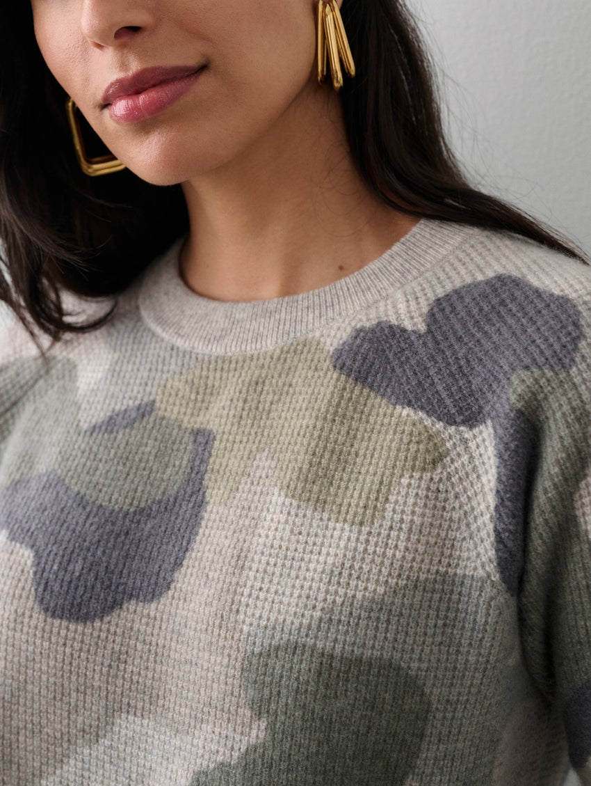 Cashmere Camo Waffle Sweatshirt