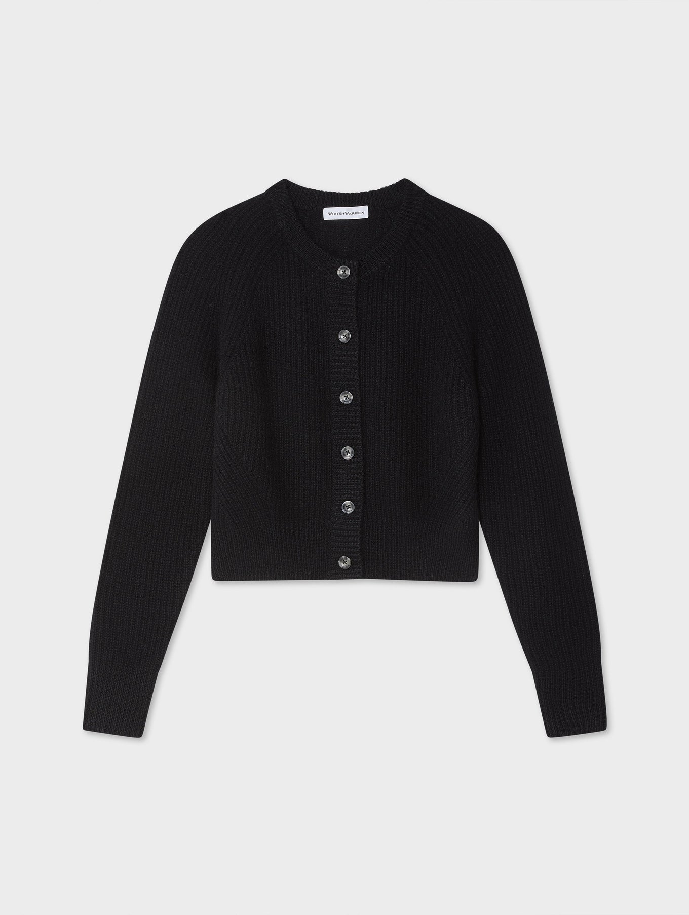 Cashmere Ribbed Button Cardigan