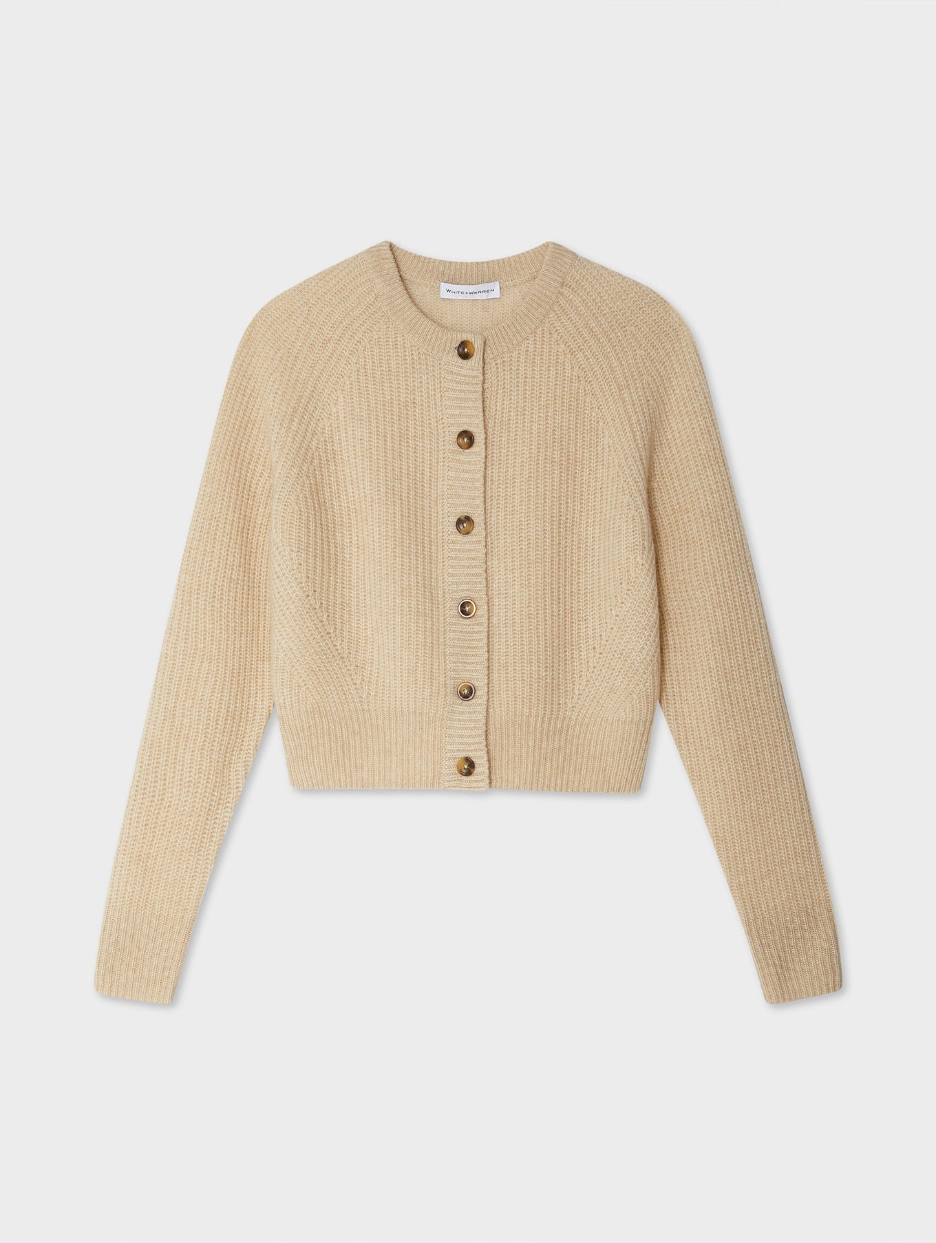 Cashmere Ribbed Button Cardigan