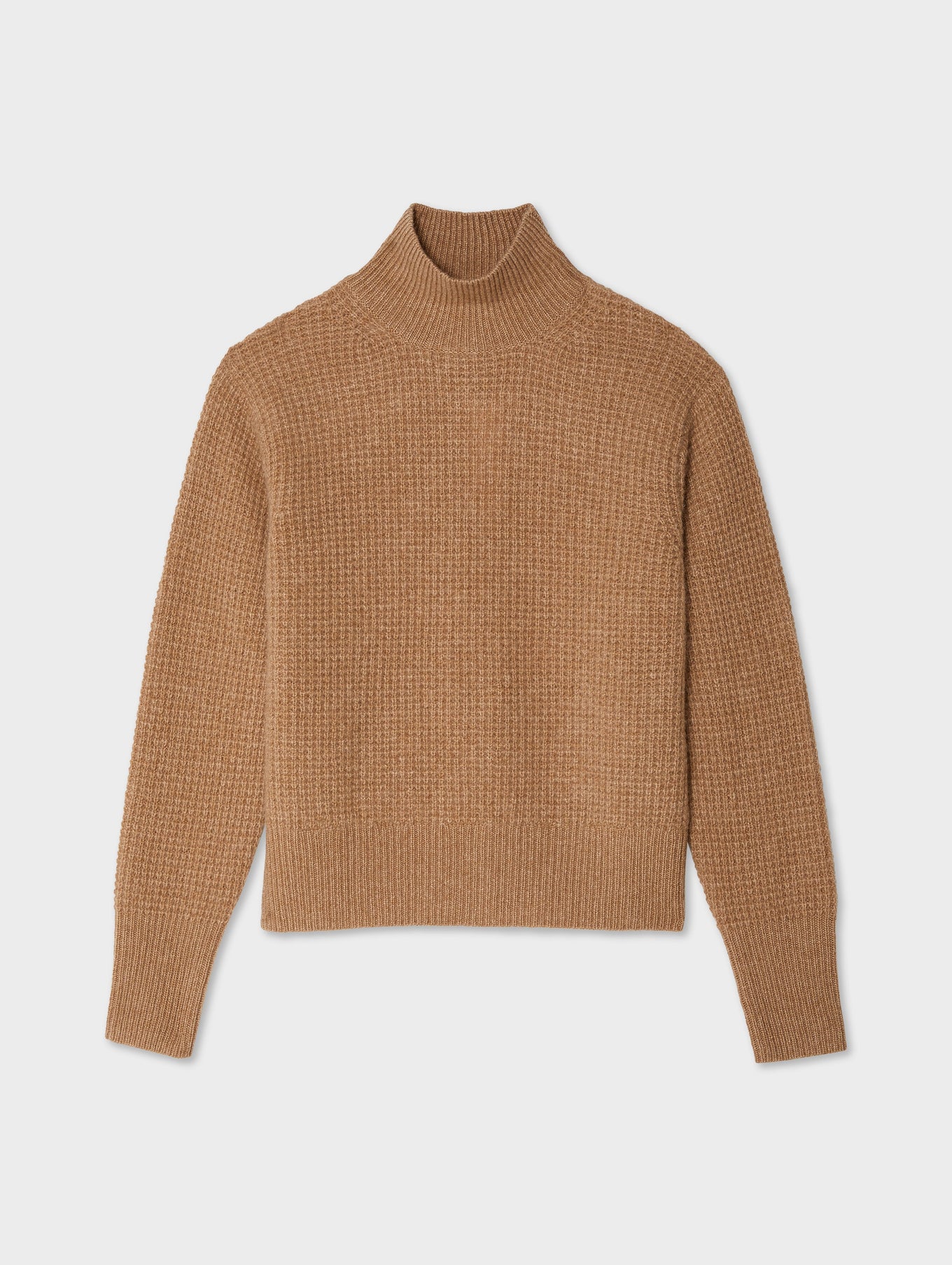 Cashmere Waffle Turtleneck
