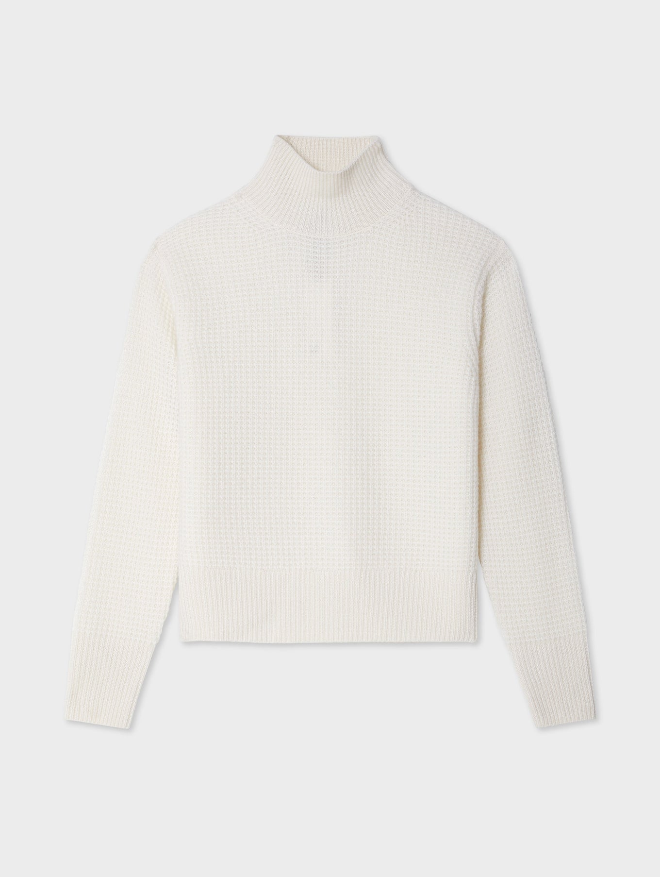 Cashmere Waffle Turtleneck