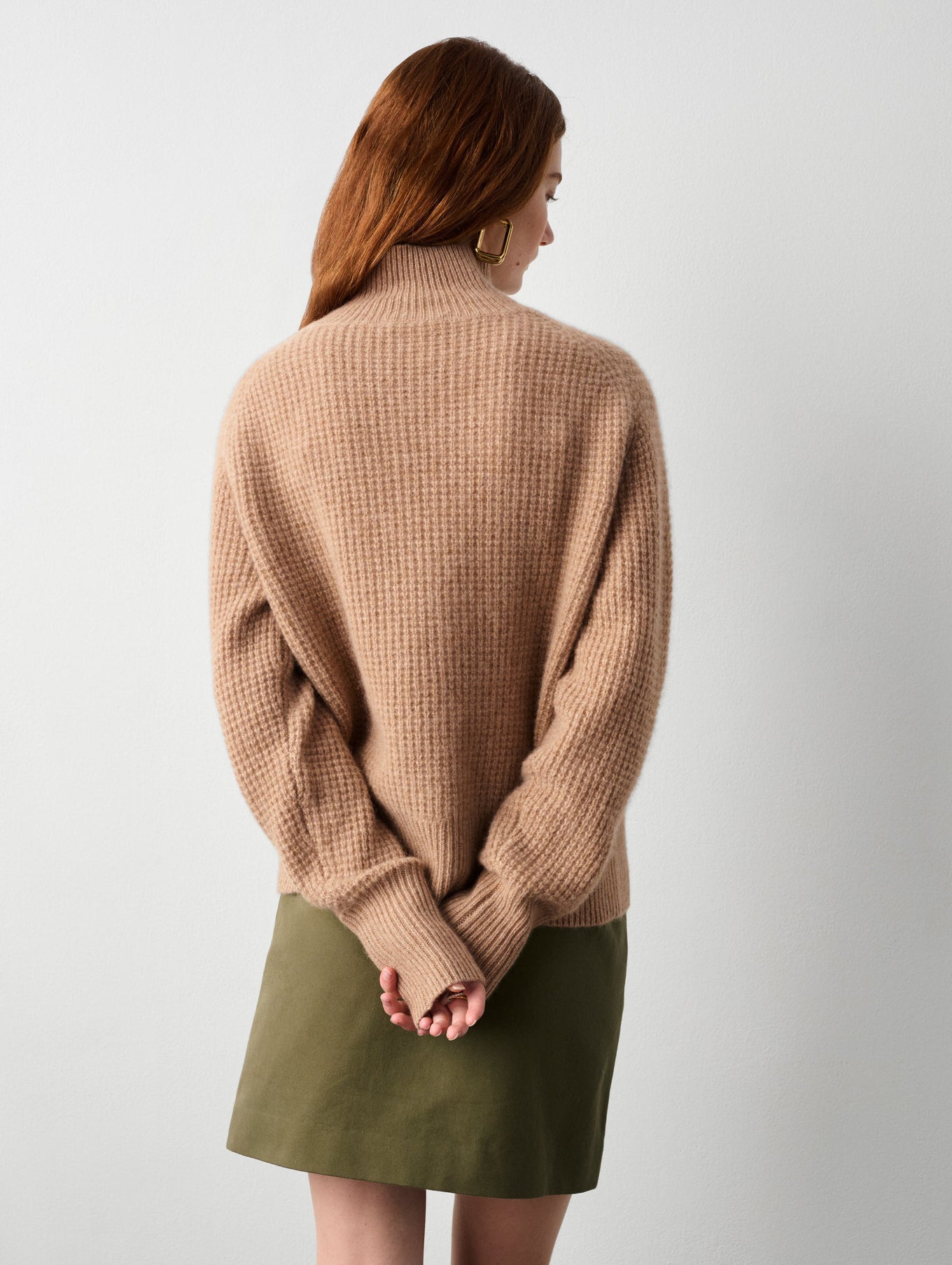 Cashmere Waffle Turtleneck