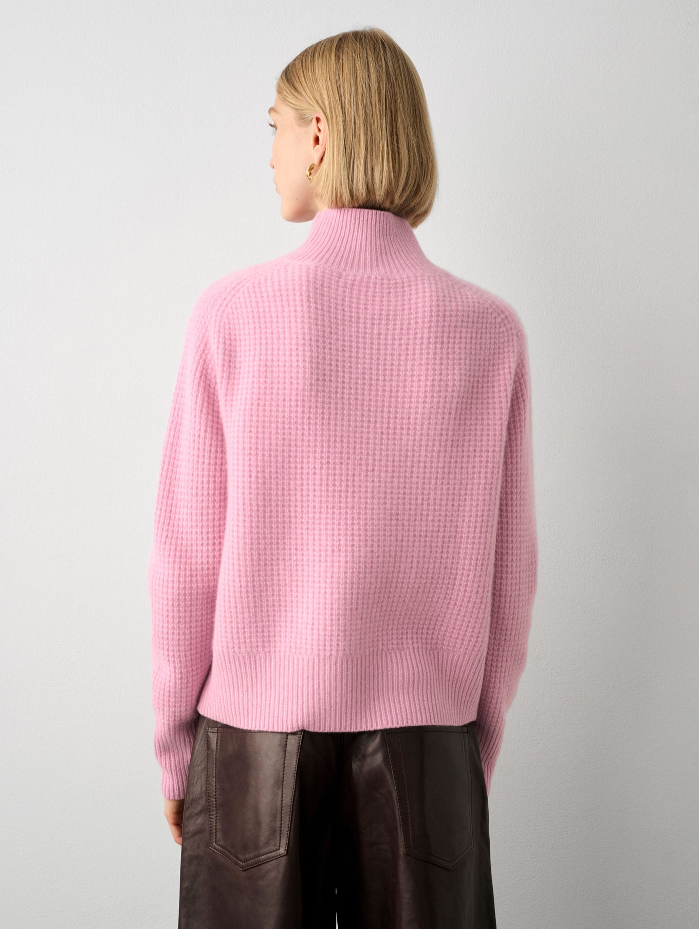 Cashmere Waffle Turtleneck