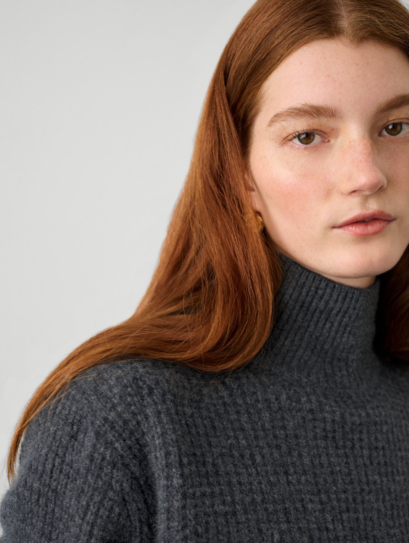 Cashmere Waffle Turtleneck
