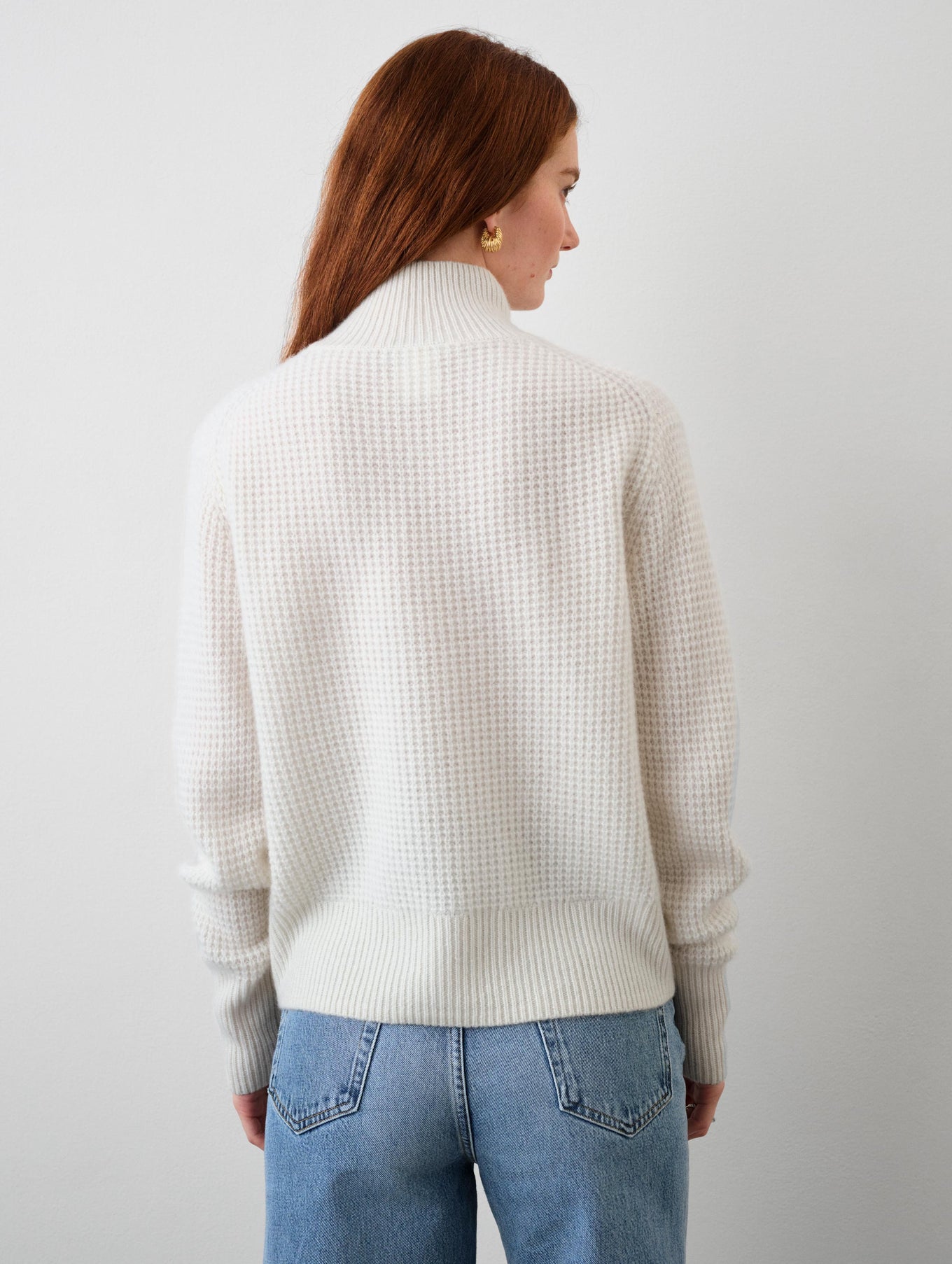Cashmere Waffle Turtleneck