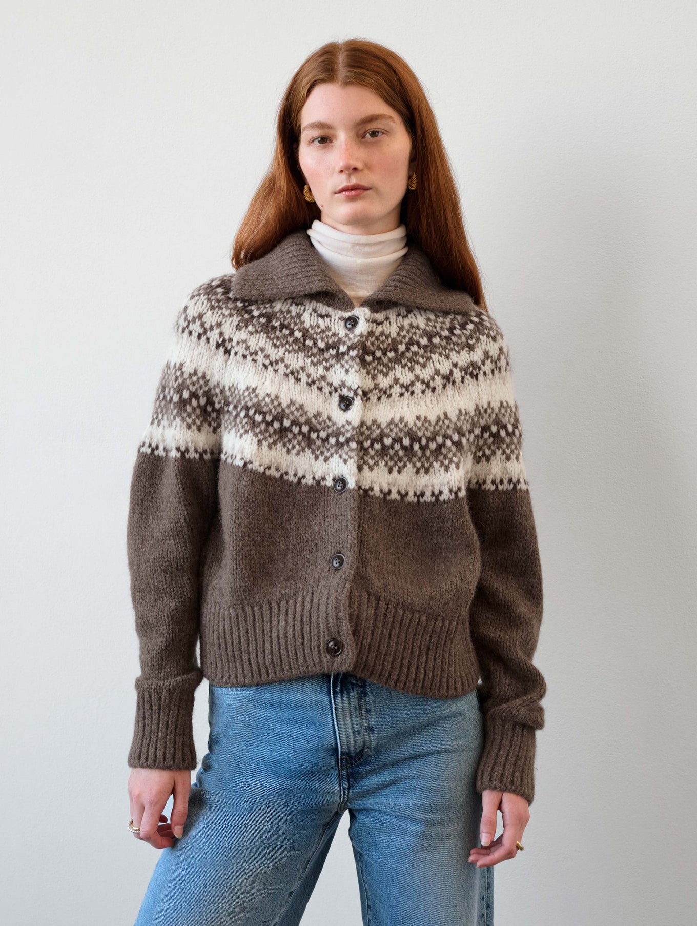 Plush Alpaca Blend Fair Isle Cardigan