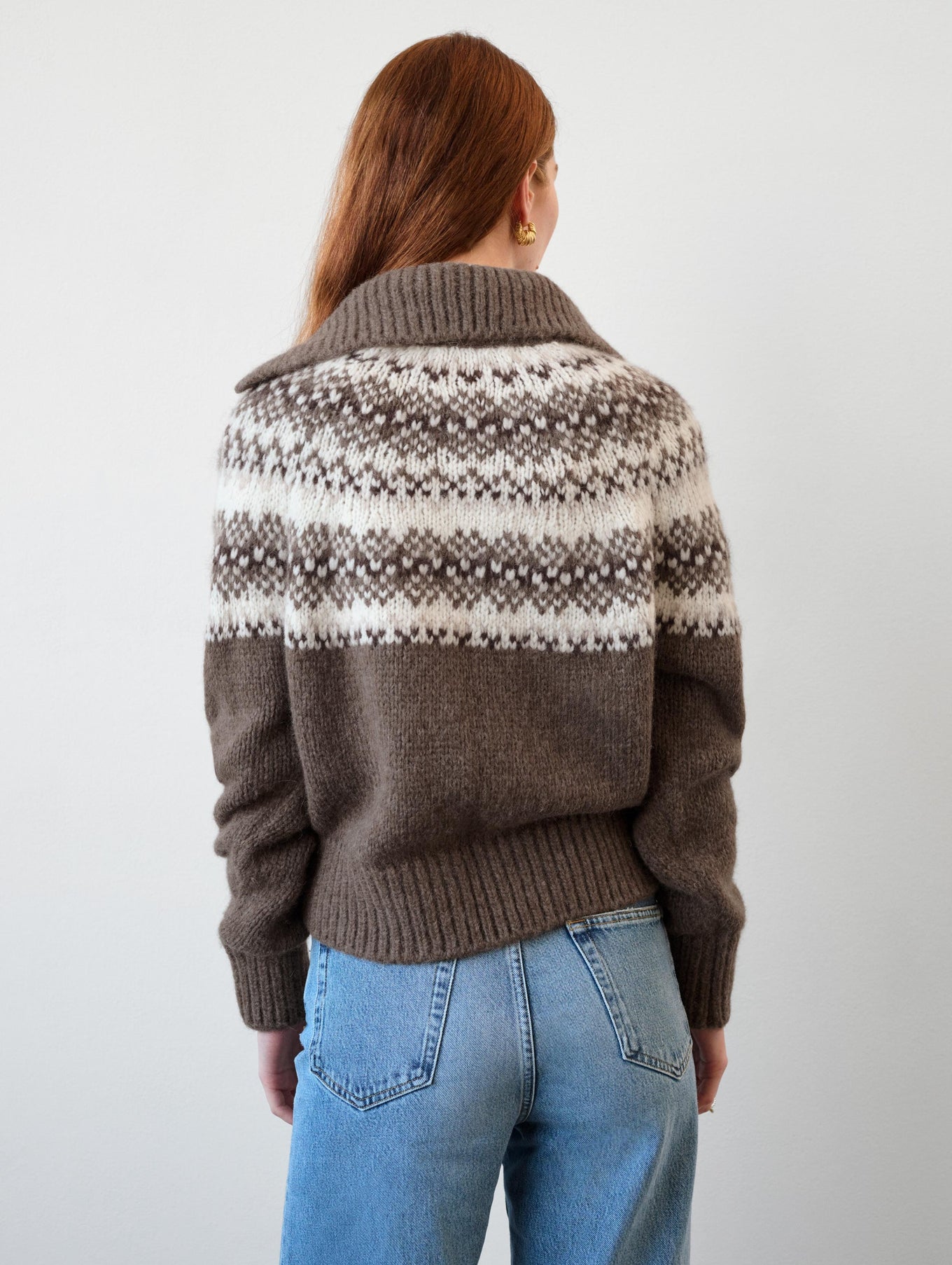 Plush Alpaca Blend Fair Isle Cardigan