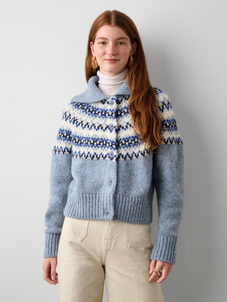Plush Alpaca Blend Fair Isle Cardigan