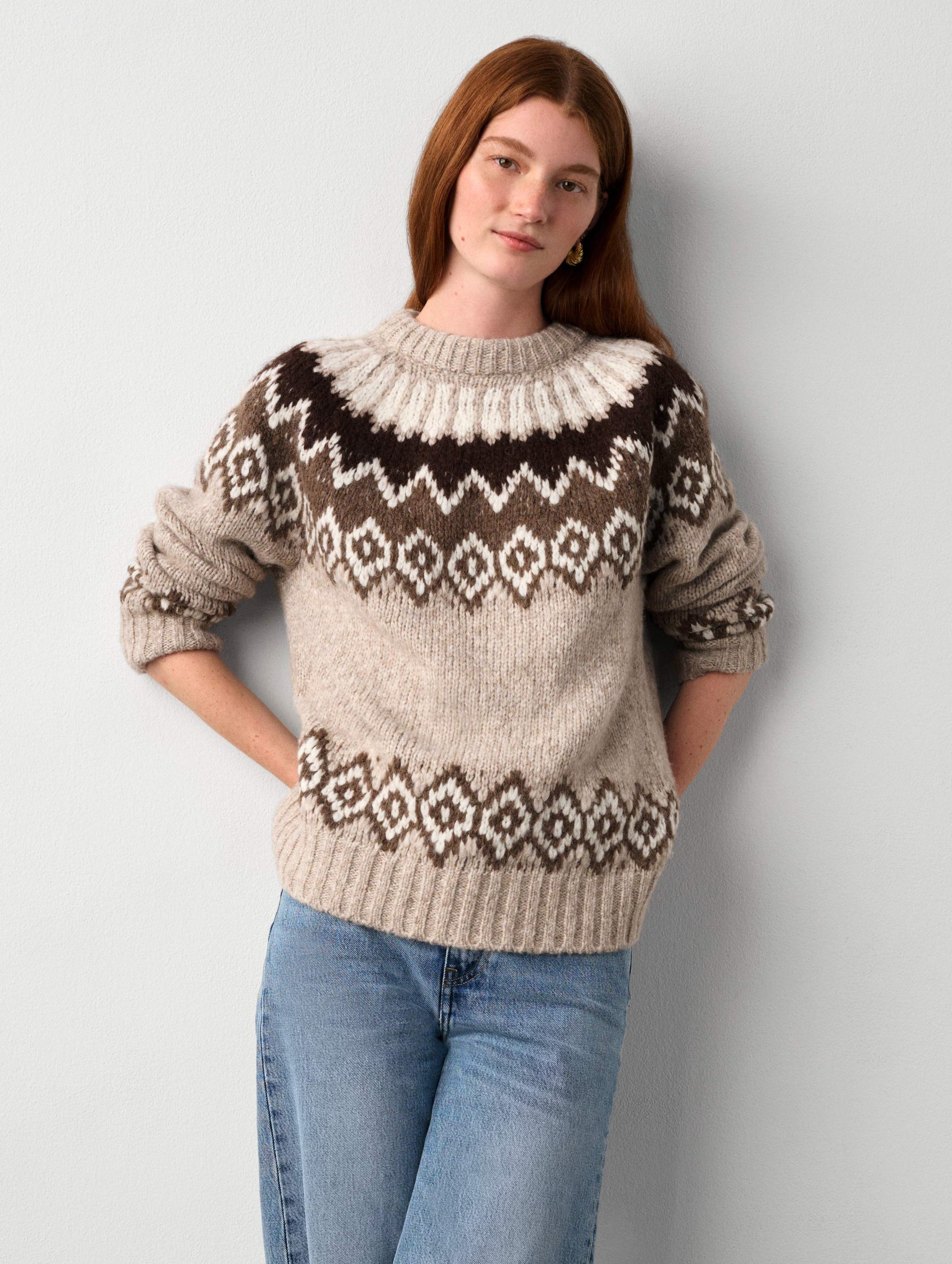 Wide Waist Band Alpaca Sweater