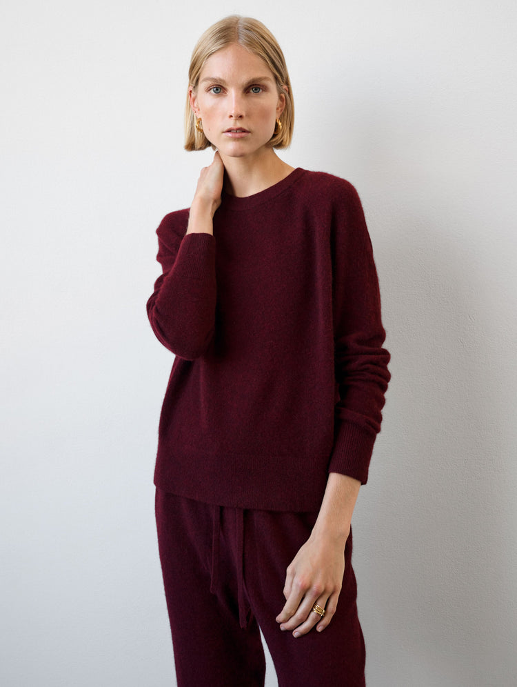 Cashmere Rib Trim Sweatshirt
