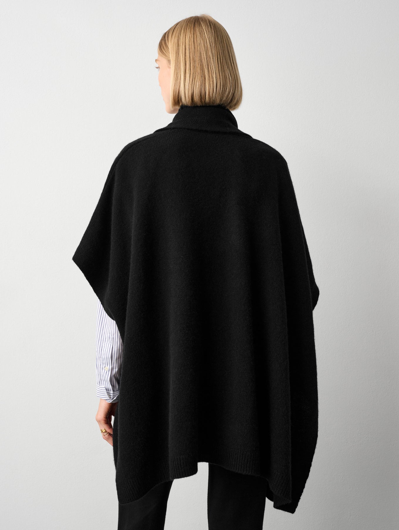 Merino Cashmere Open Poncho