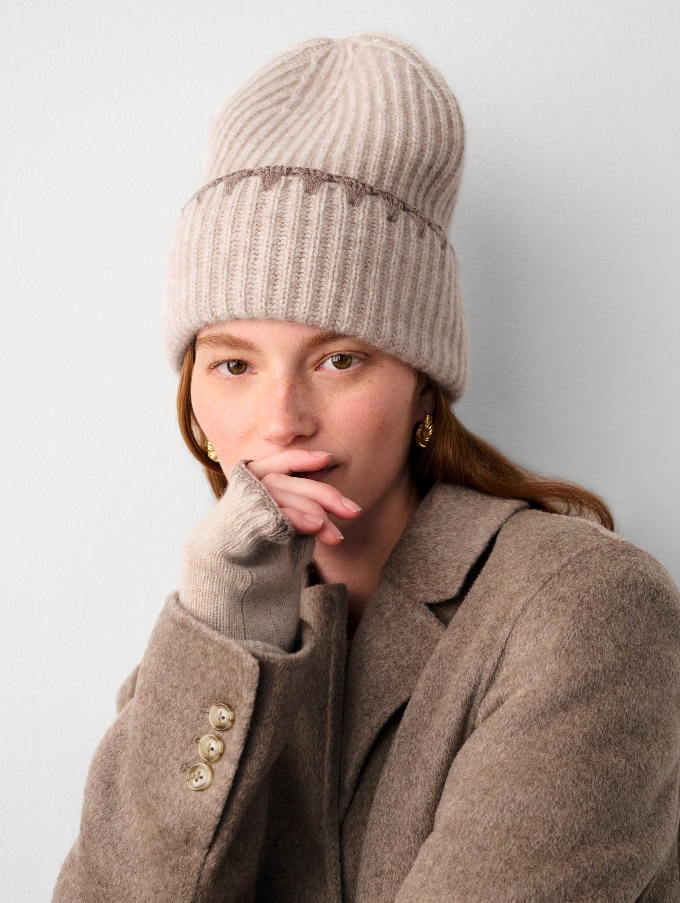 Cashmere Crochet Trim Arm Warmer