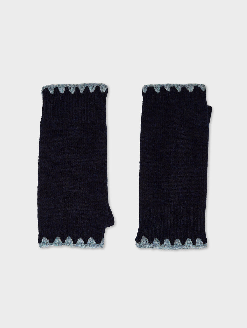 Cashmere Crochet Trim Arm Warmer