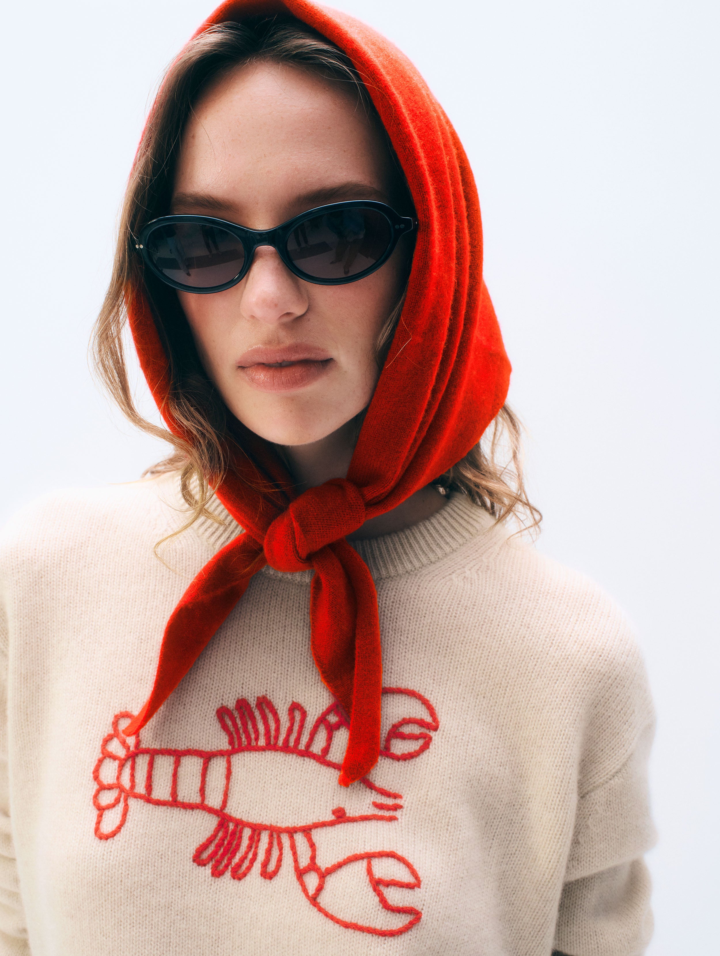 Cashmere Neckerchief | Tomato Red