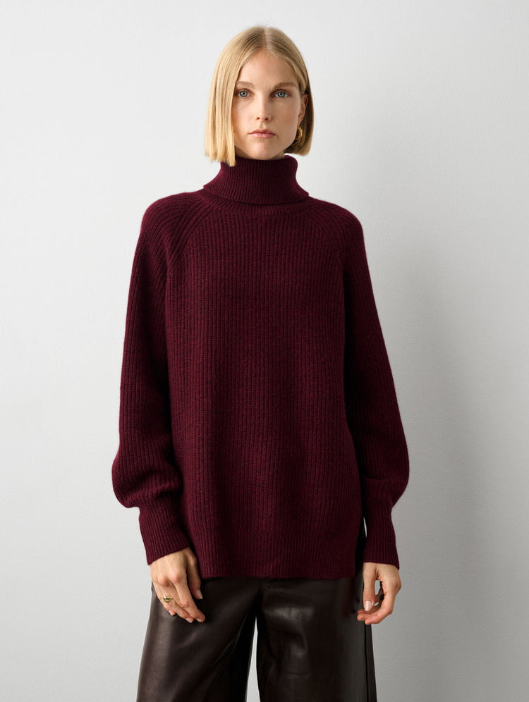 Cashmere Luxe Ribbed Turtleneck