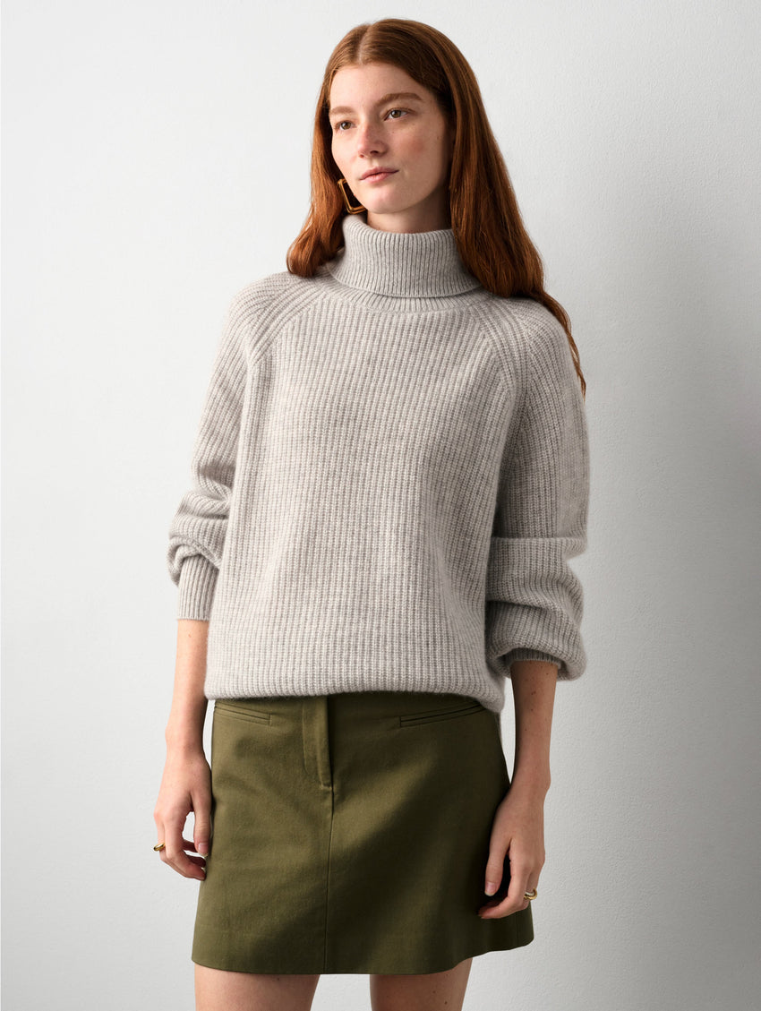 Cashmere Luxe Ribbed Turtleneck