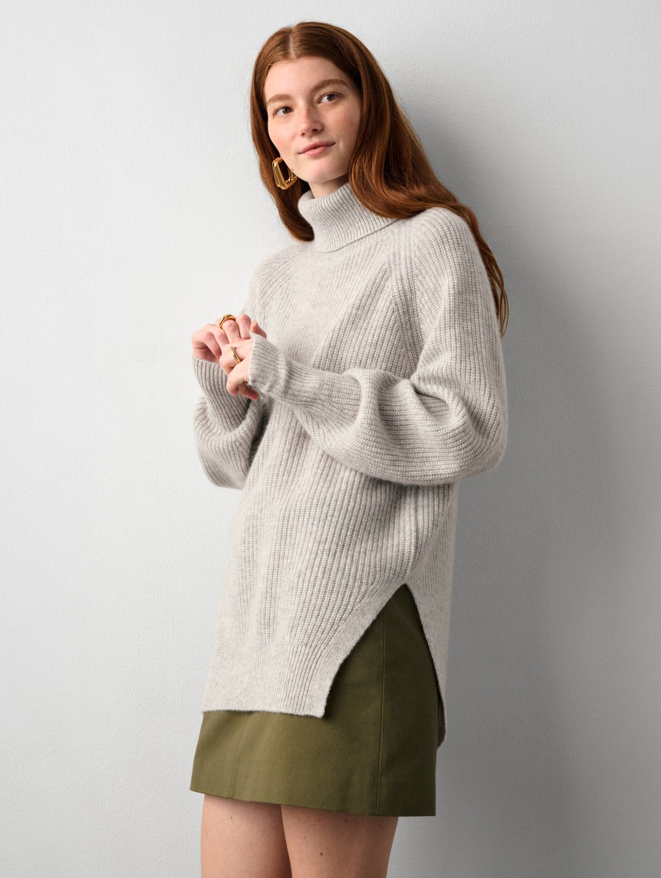 Cashmere Luxe Ribbed Turtleneck