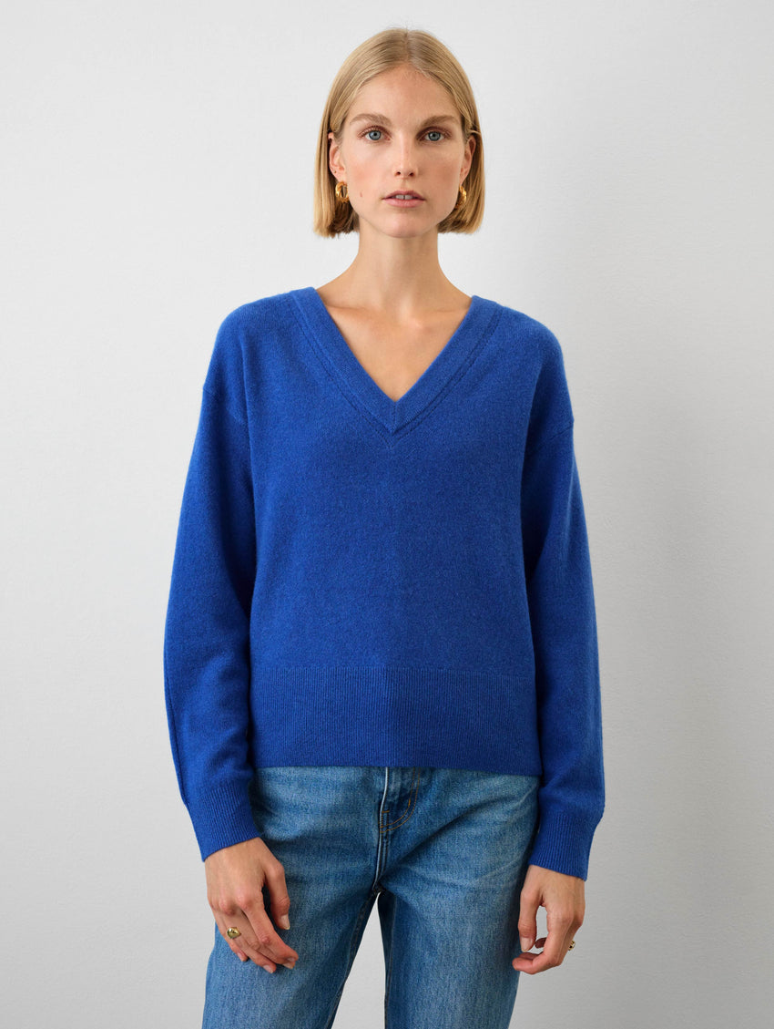 Cashmere Double V Neck