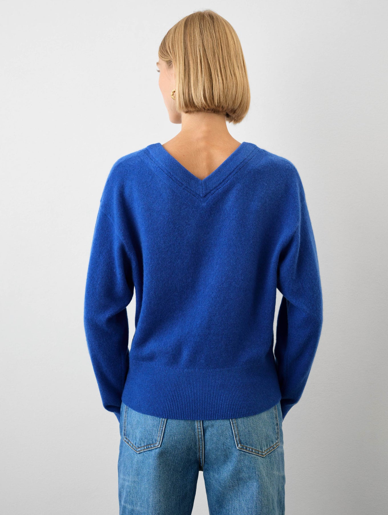 Cashmere Double V Neck