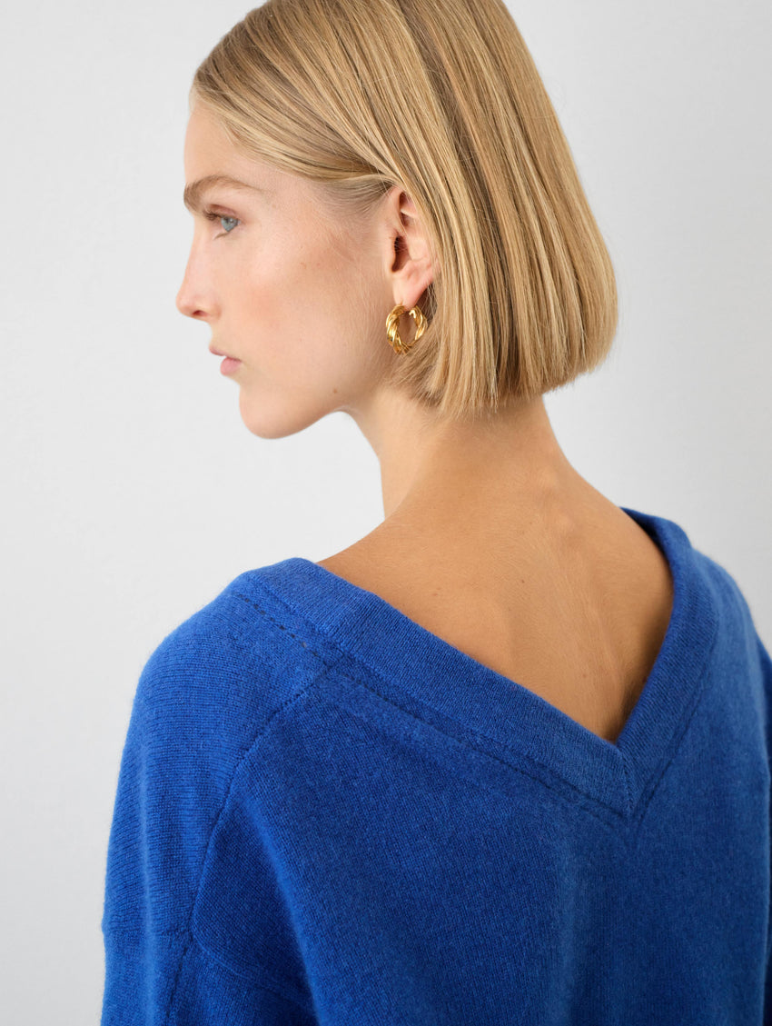 Cashmere Double V Neck