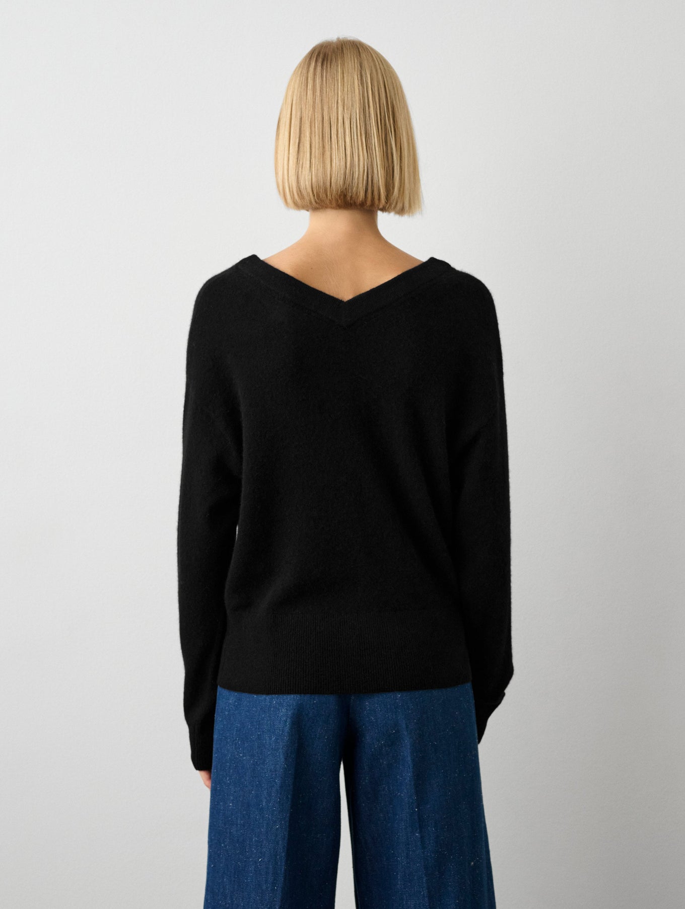 Cashmere Double V Neck