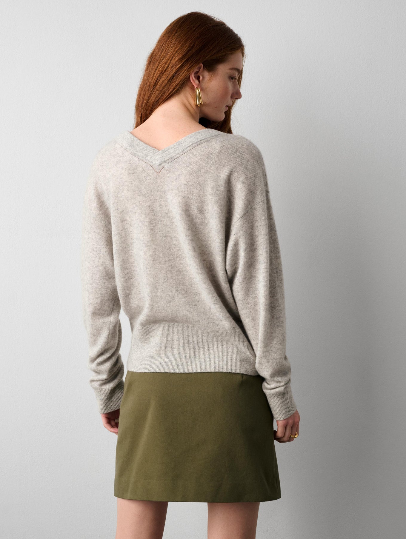 Cashmere Double V Neck