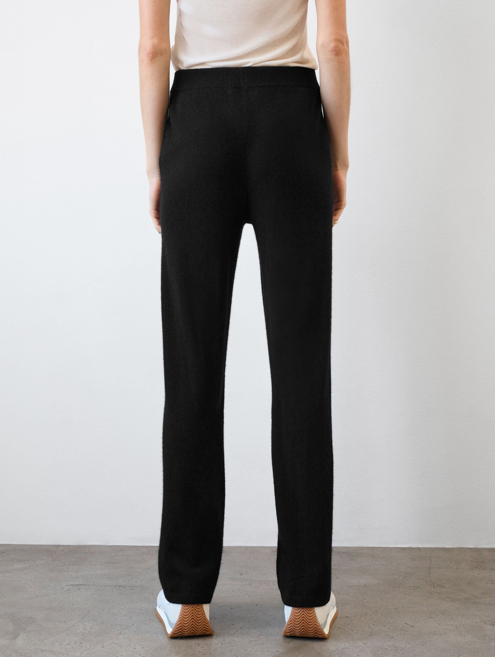 Cashmere wide top leg joggers