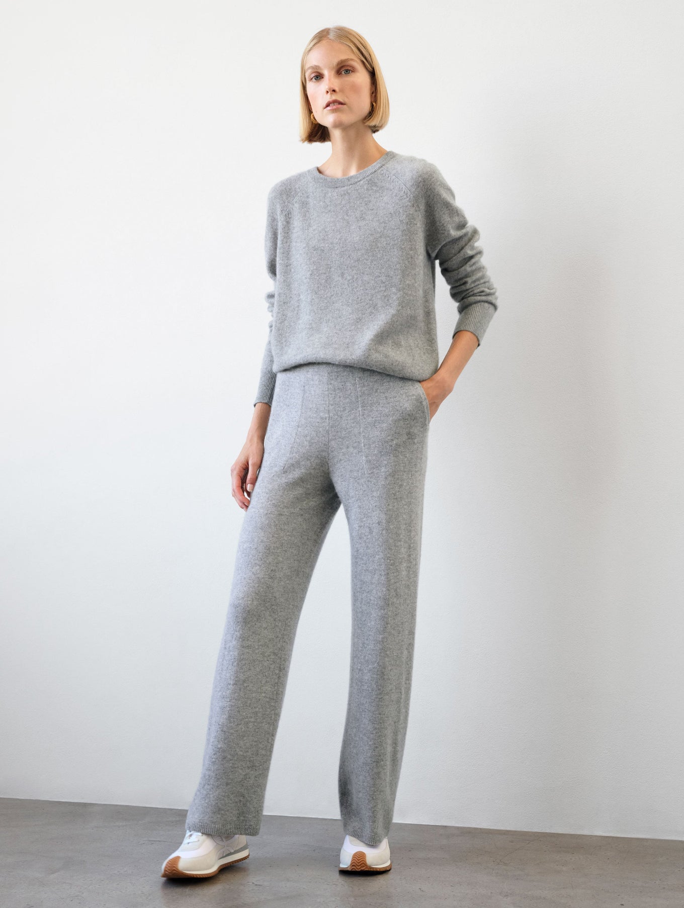 Cashmere Wide Leg Pant