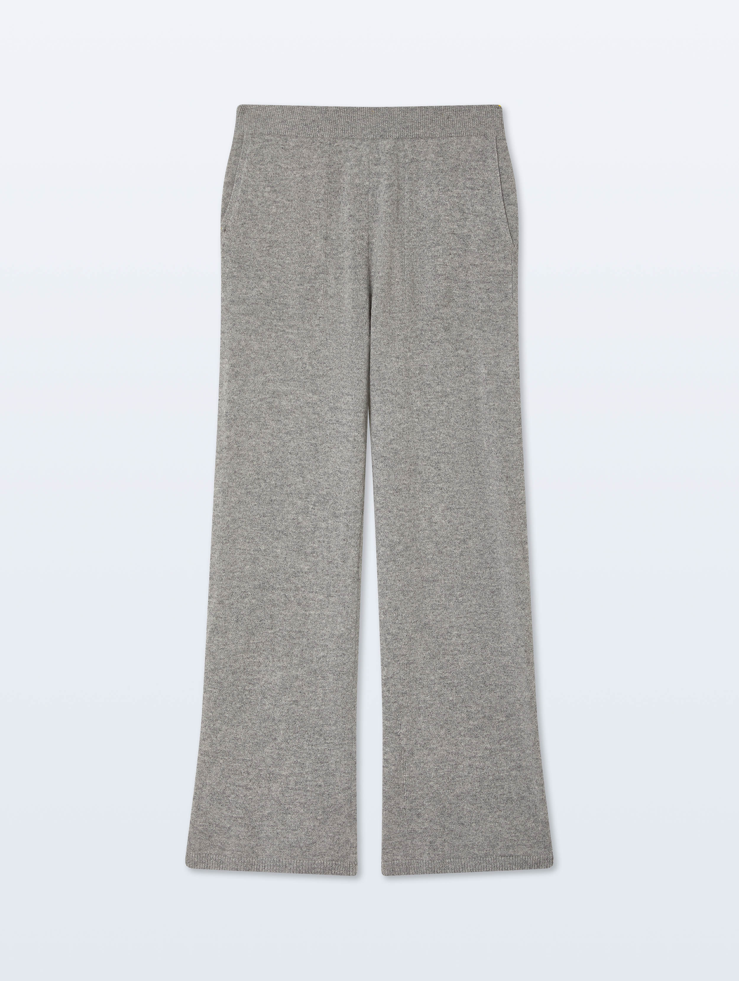 Cashmere Wide Leg Pant | Grey Heather
