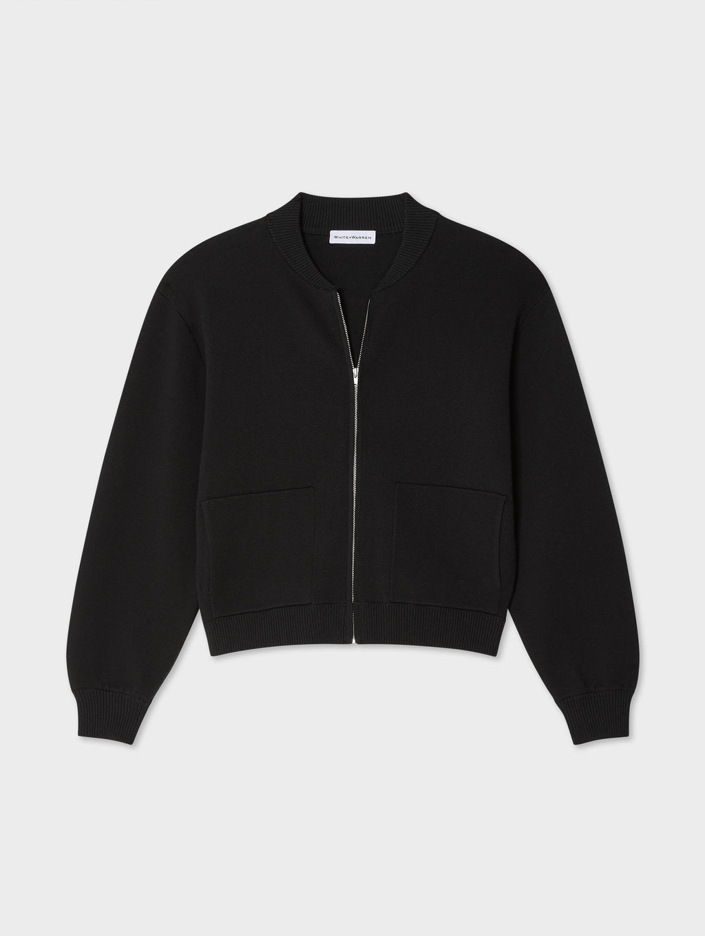 Superfine Organic Cotton Track Jacket White + Warren