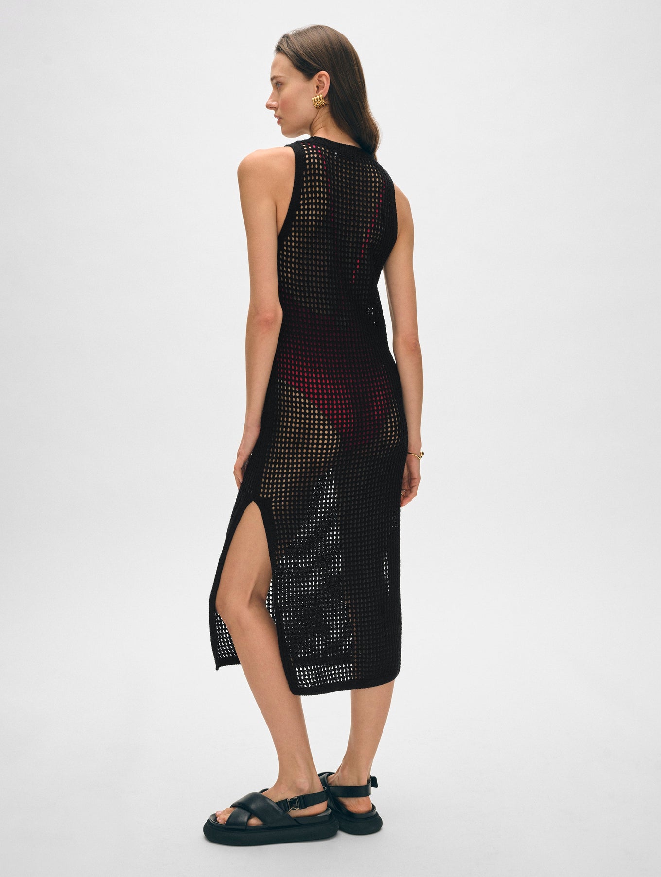 Recycled Cotton Blend Mesh Cover Up