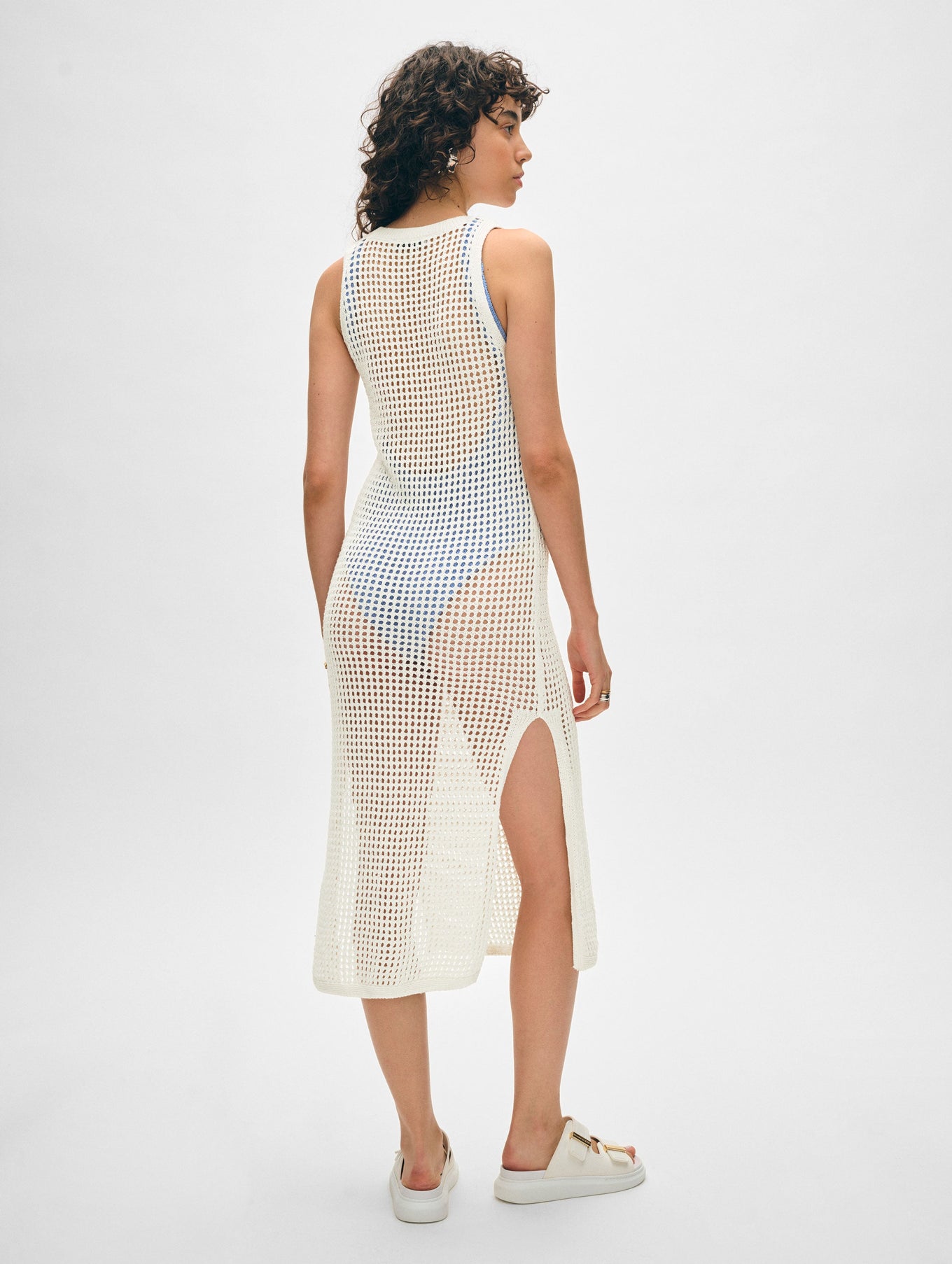 Recycled Cotton Blend Mesh Cover Up