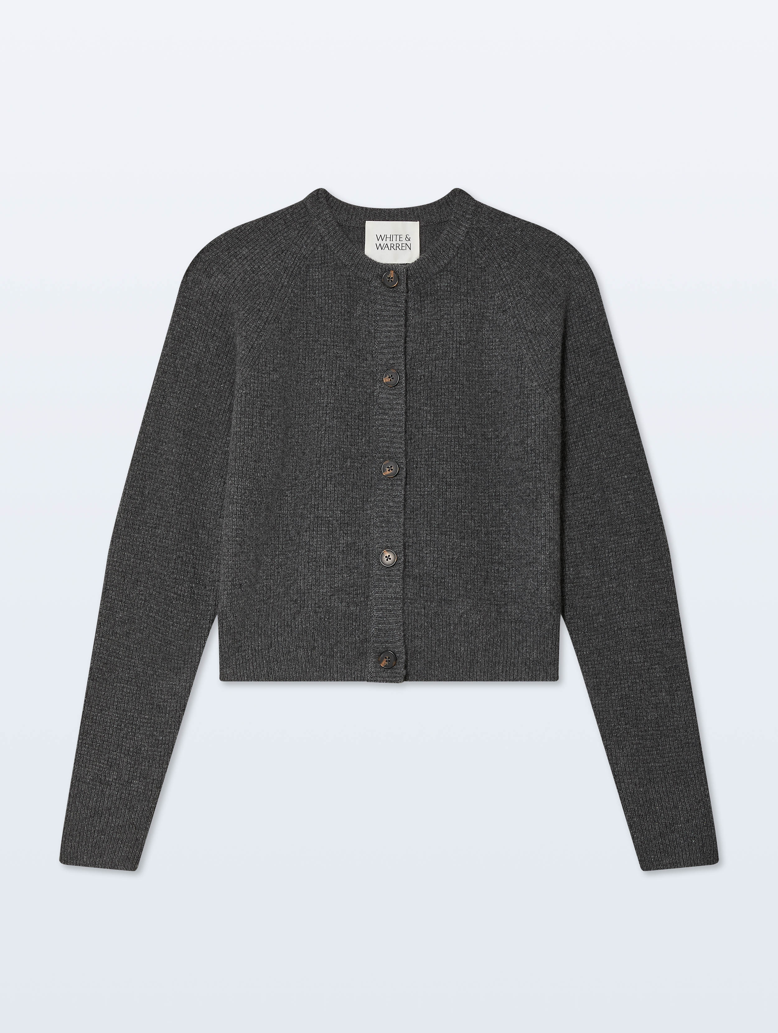 Cashmere Waffle Cardigan Dark Slate Heather - Main Image