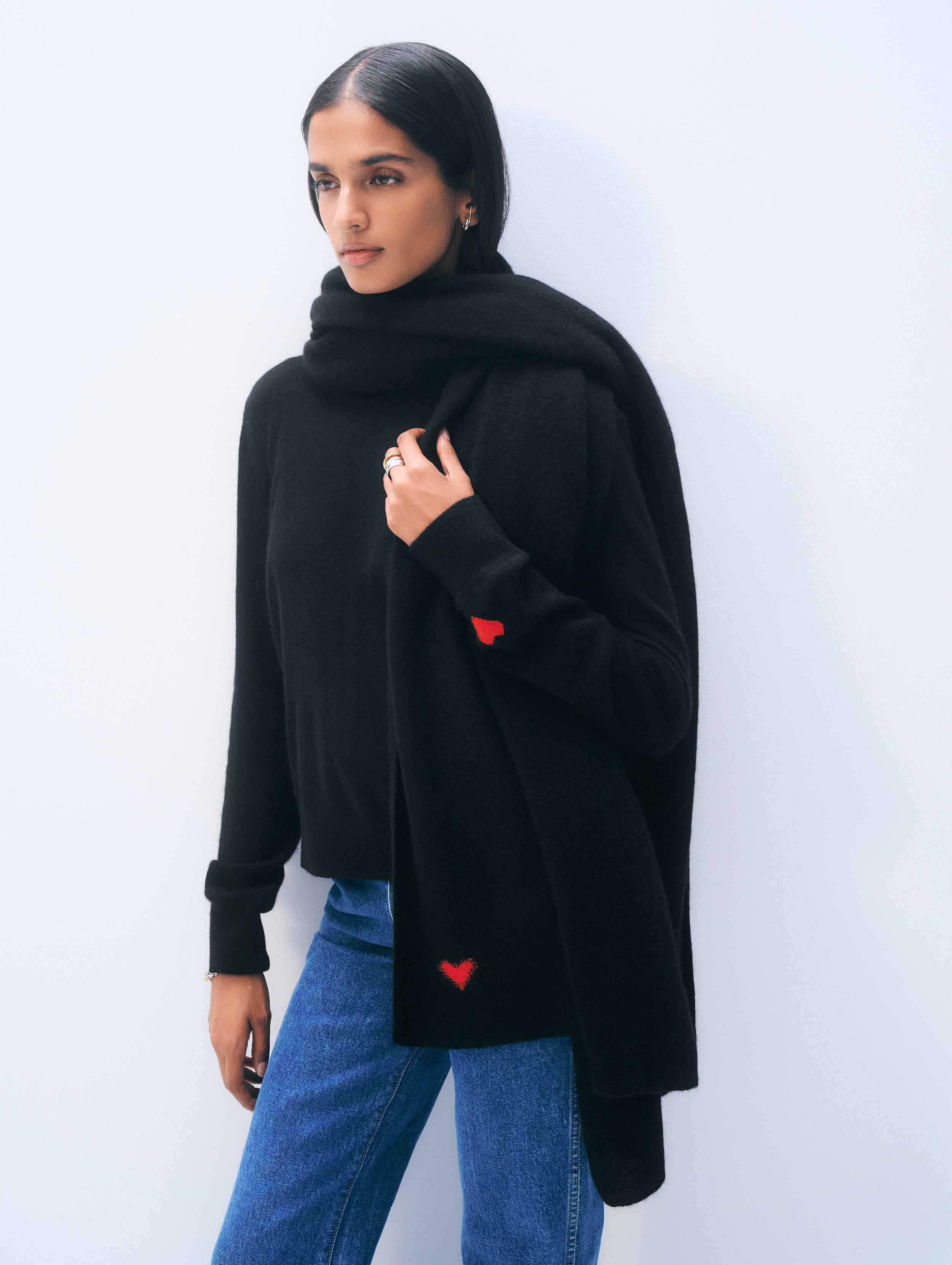 Cashmere Mini Heart Wrap