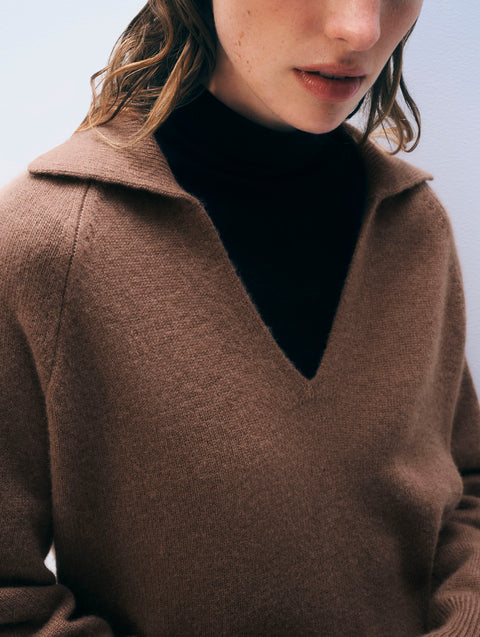 Cashmere Easy Polo | White & Warren