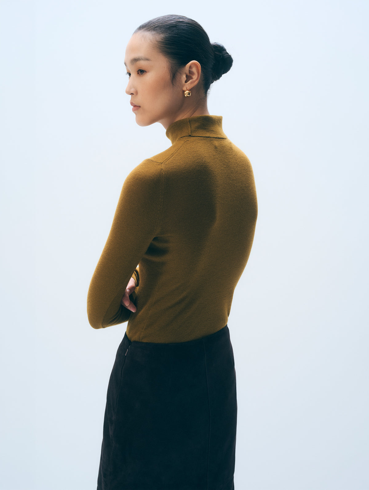 Superfine Merino Turtleneck | Golden Amber