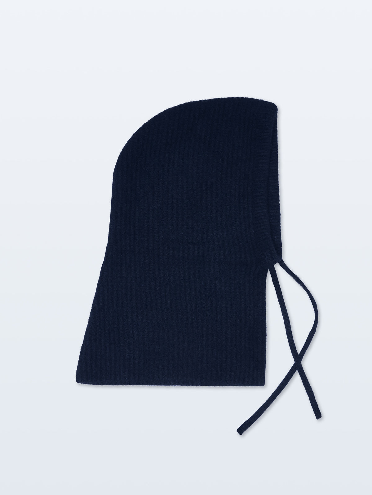 Cashmere Ribbed Balaclava | Deep Navy