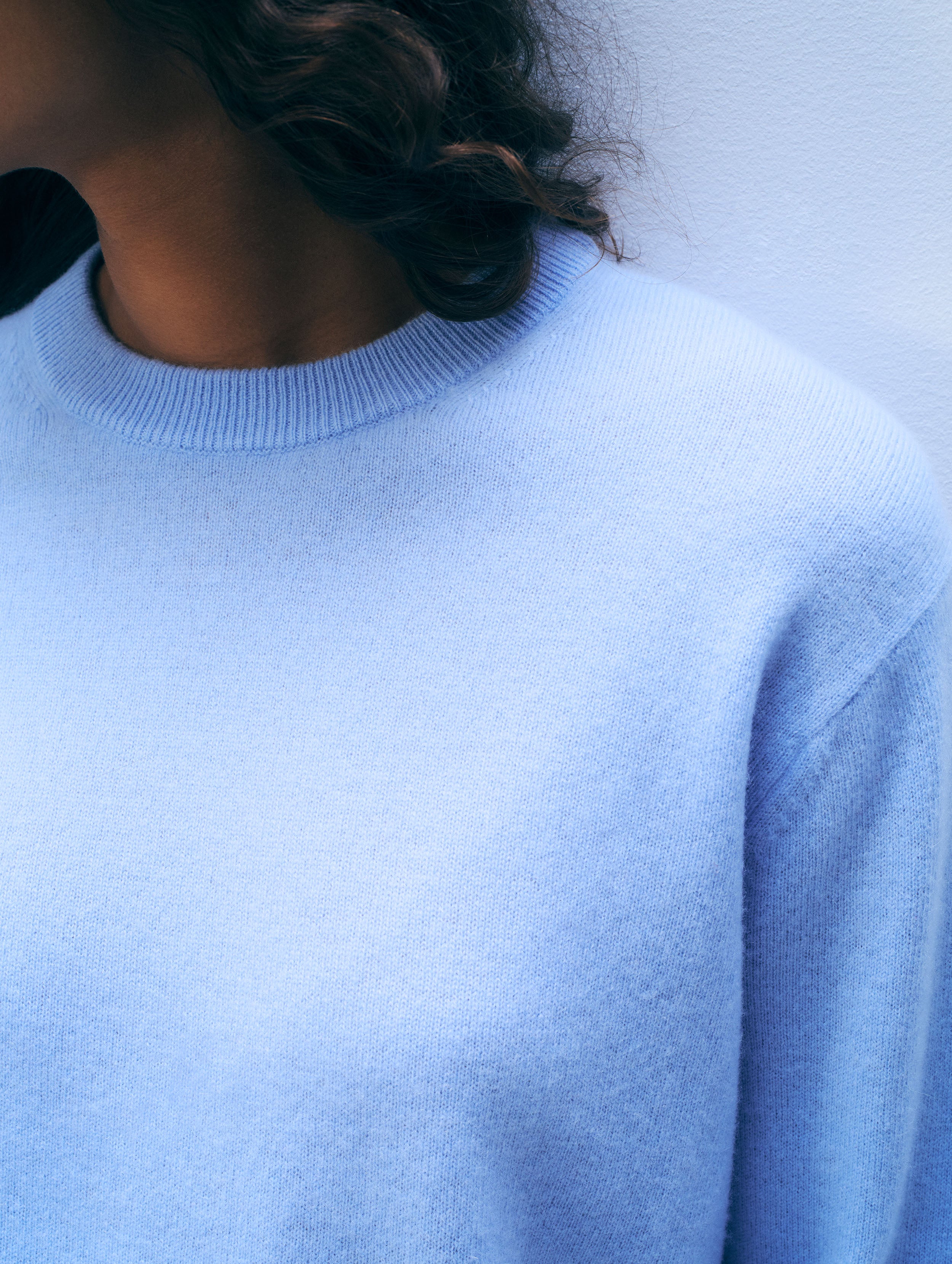 Cashmere Crewneck | Blue Vapor